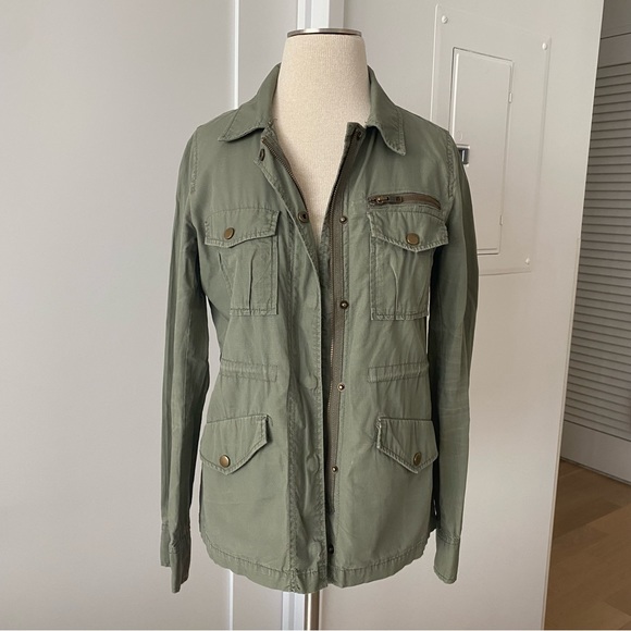 J Crew Lightweight Army Green Field Utility Jacket sz XS - Picture 3 of 5